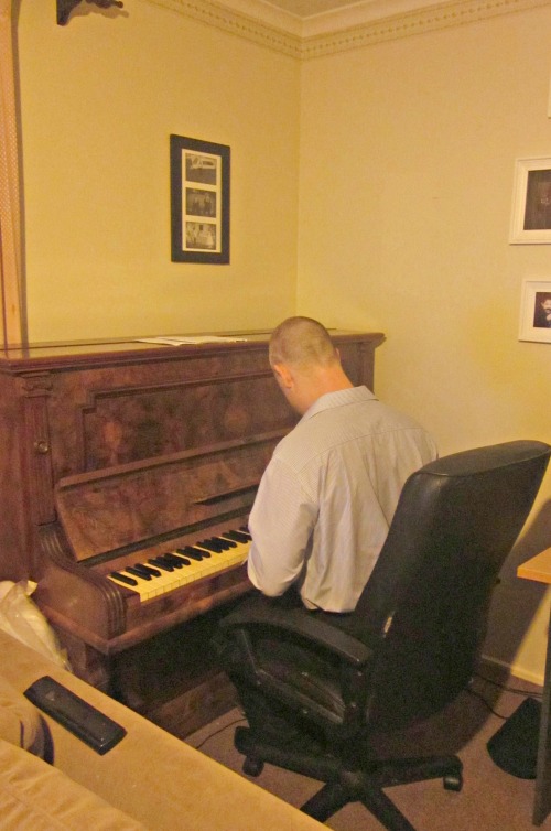 Mr C on the piano